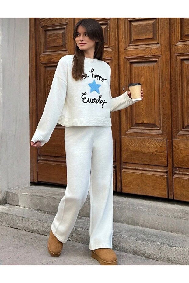 طقم تريكو مطبوع - 2