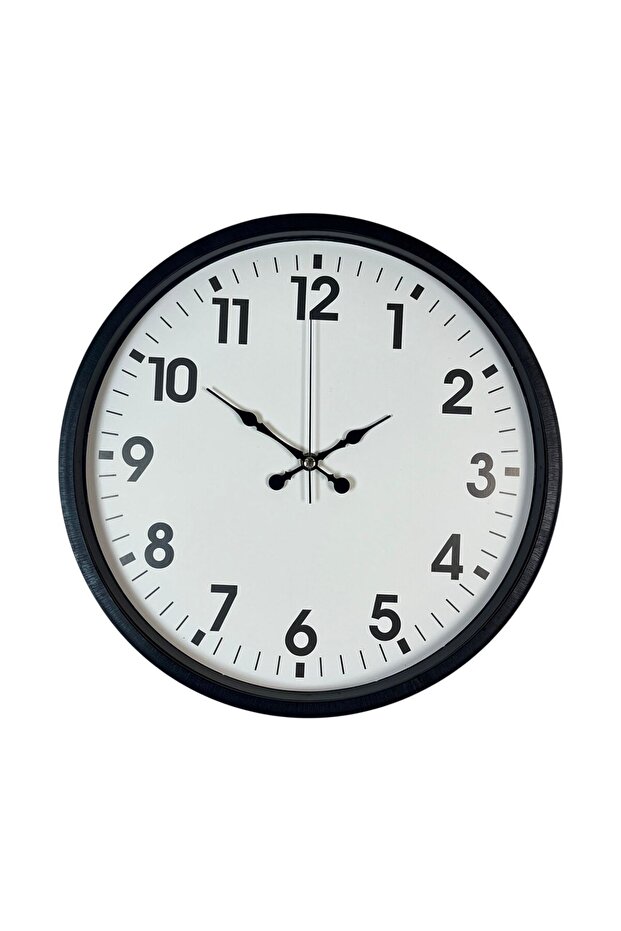 ساعة حائط سوداء مقاس 36 سم - 4