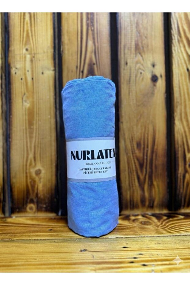 طقم ملاءات سرير مطاطية بلون واحد - 100 × 200 - 3