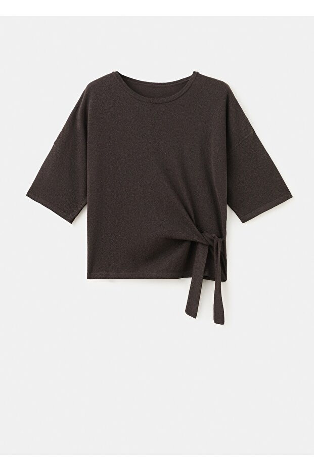 Fiyonklu örgü kazak - 3