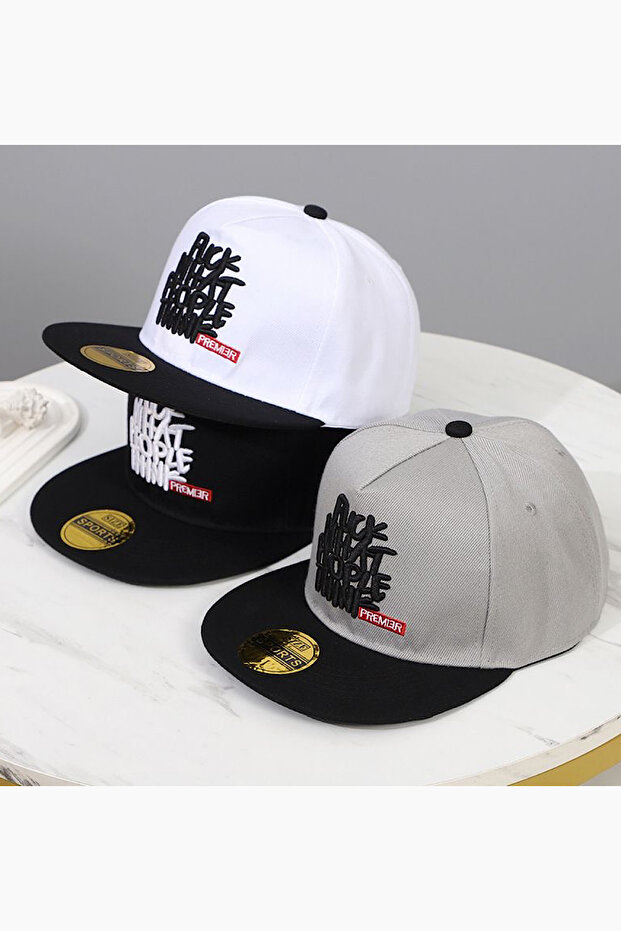 White Hip Hop Snapback Cap Hat Unisex Men/Women (Adjustable at the Back)