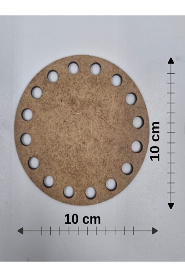 Wooden 10X10 cm 10 Pieces Tray Knitting Plate Supla Perforated Coaster Crochet Base Craft Basket Base