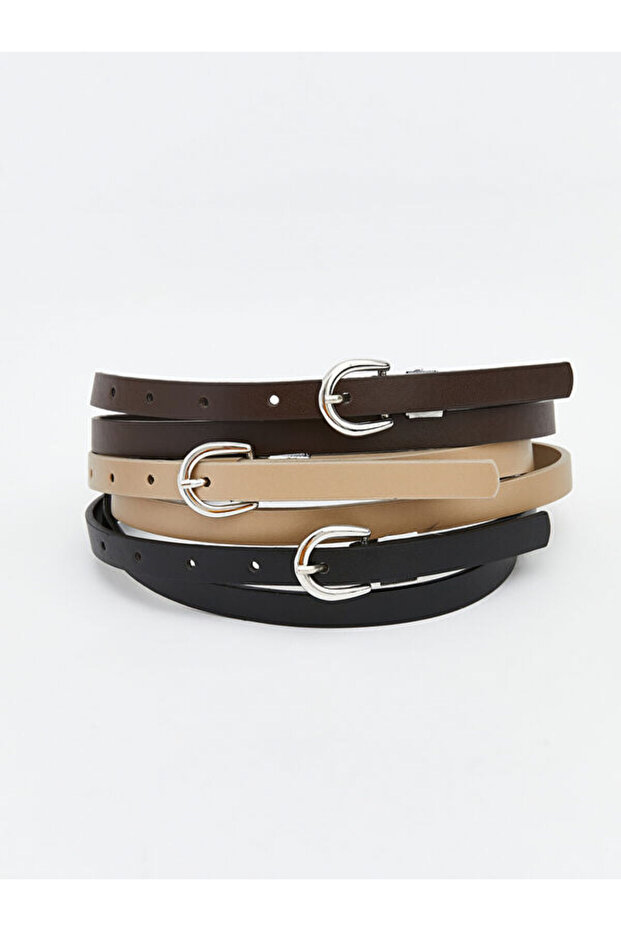 I Leather Look Women's Belt 3-Pack from Freezen Store