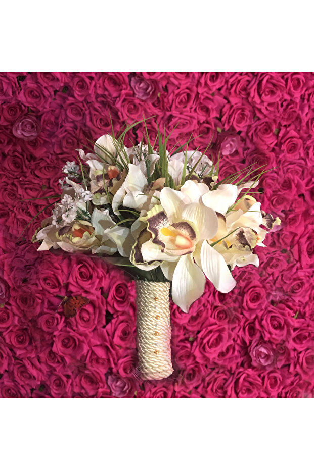 Buchet Cascada - Orhidee, Alb - 2