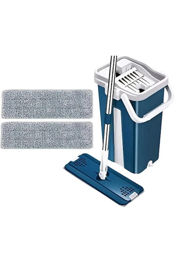 Flat Mop with Foldable Bucket - 1