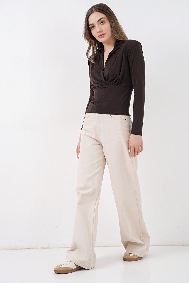 BDART V Yaka Dökümlü Bluz - 2