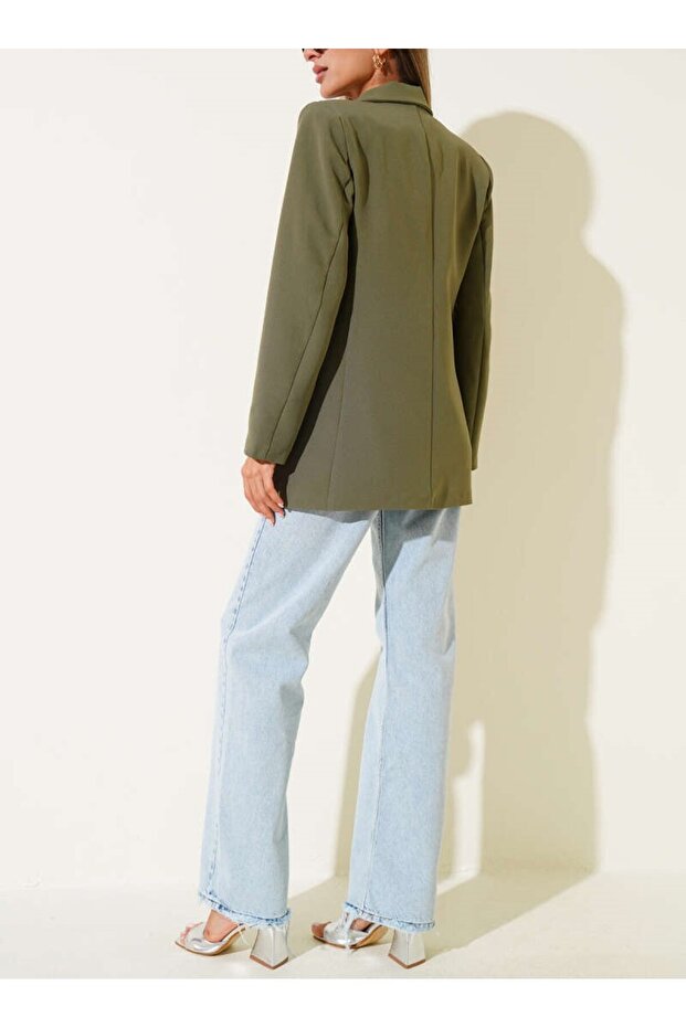 سترة بليزر مبطنة بياقة مزدوجة الأزرار - 3