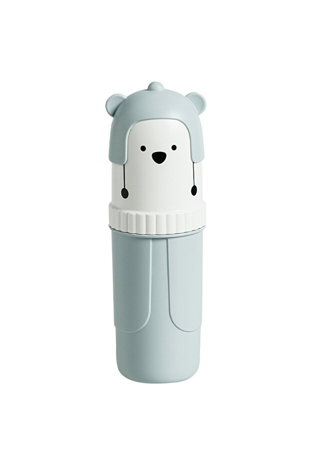 1 PC Blue 1PC Cartoon Bear Travel Portable Toothbrush Cup Cute Toothpaste Holder Box Storage Case Bo
