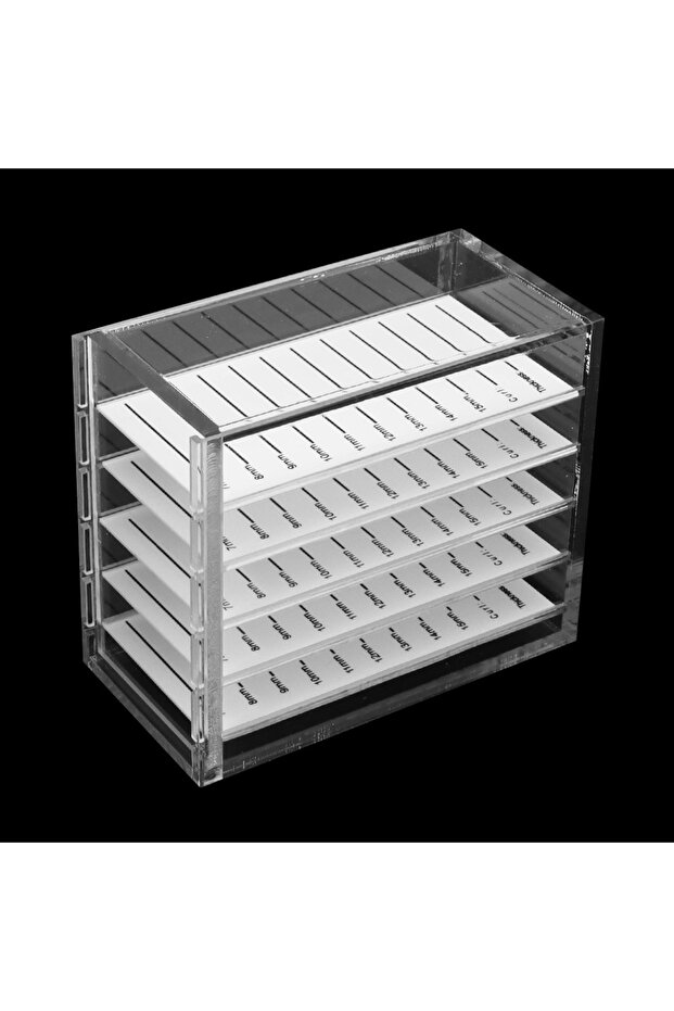 DUTRIEUX White Eyelash Extensions Storage Box 5 Layers Acrylic Pallets Holders Lash Organizer False