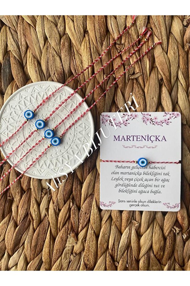 Marteniçka Hamur Nazar Beaded 5-Piece Lucky Bracelet