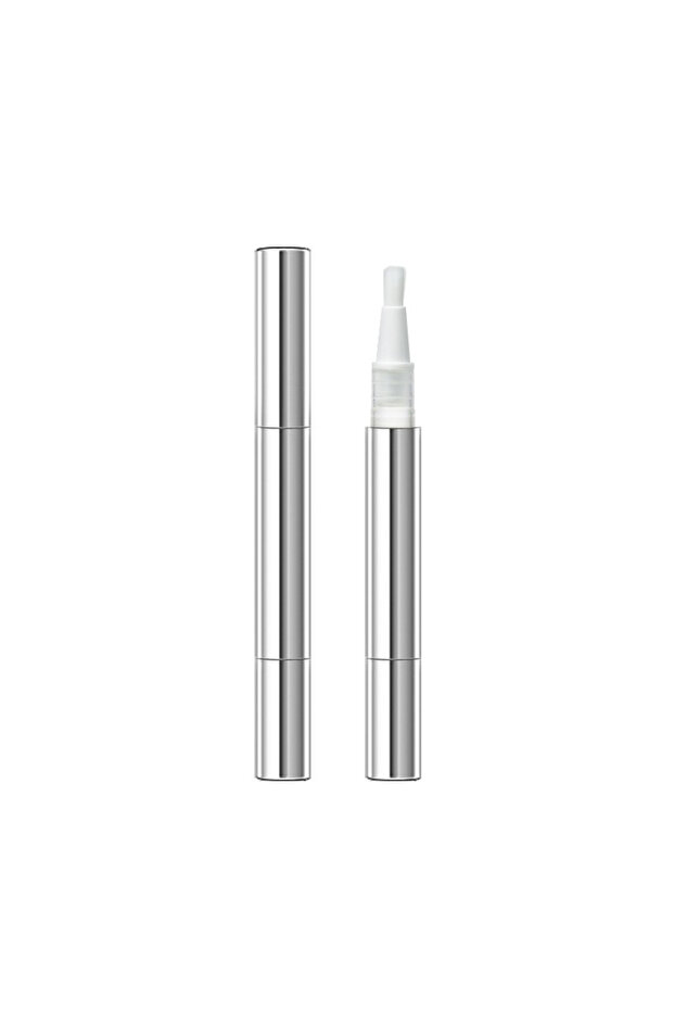 Silver 3ml Cuticle Oil Container with Brush Lip Balm Tube Empty Twist Pens Nail Nutrient Oil Tube Co