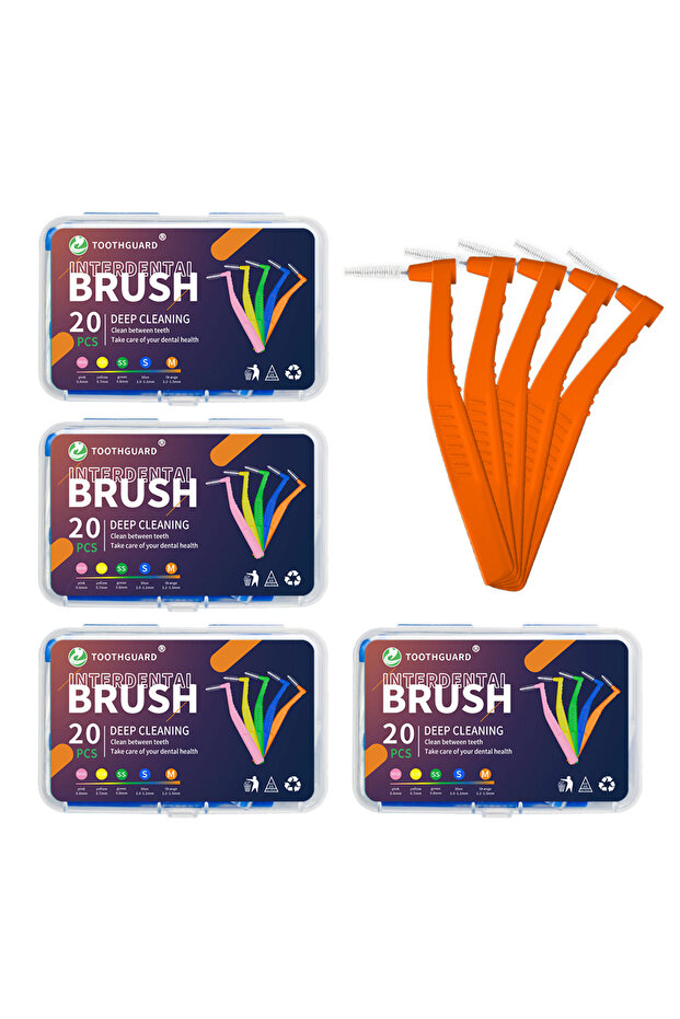 1.2-1.5mm 80pcs Interdental Brush For Orthodontics Teeth Dental Braces Ultra-fine Soft Bristles Mini