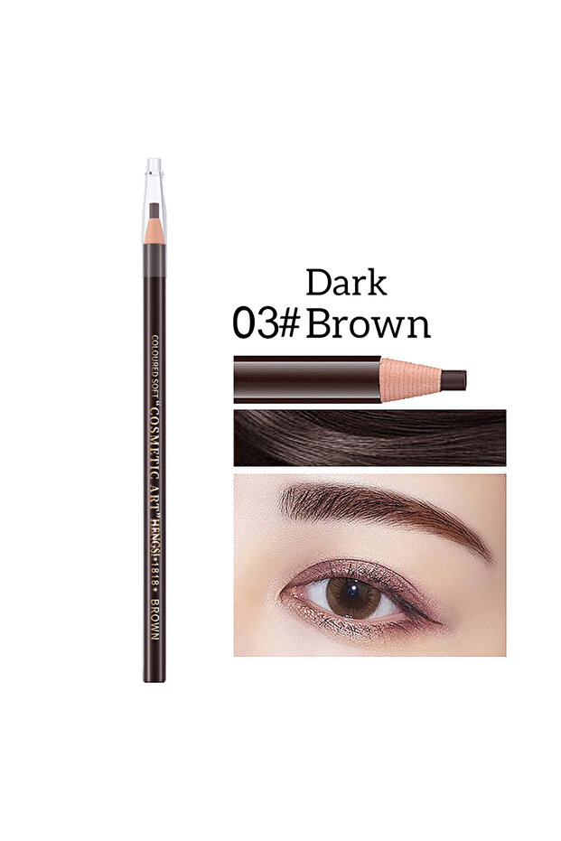 03BR 3pcs/1pc HENGSI Waterproof Sweat Resistant Eyebrow Pens, Anti Smudge, Durable, Not Easy to Fade