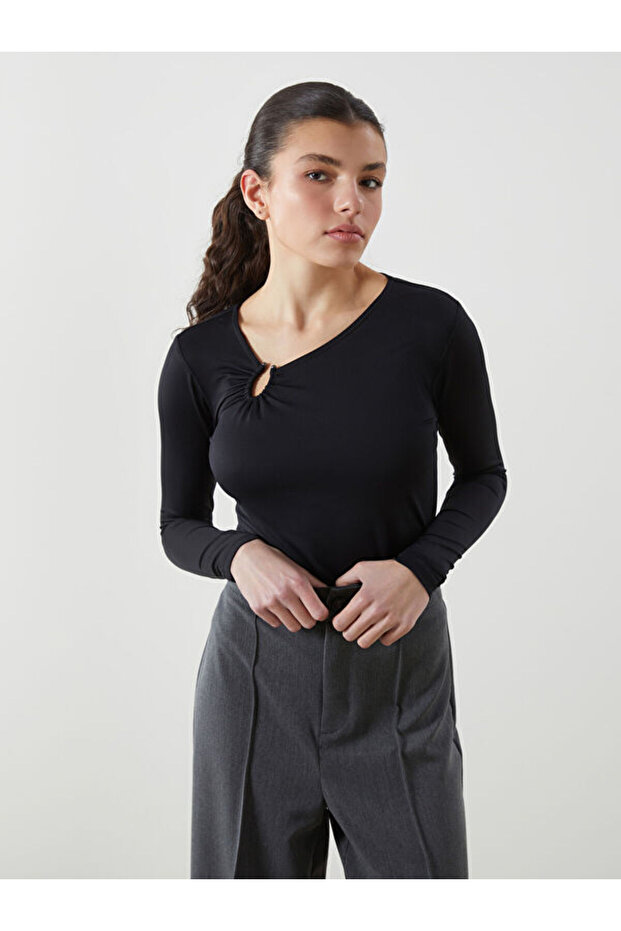 Crew Neck Women's Blouse