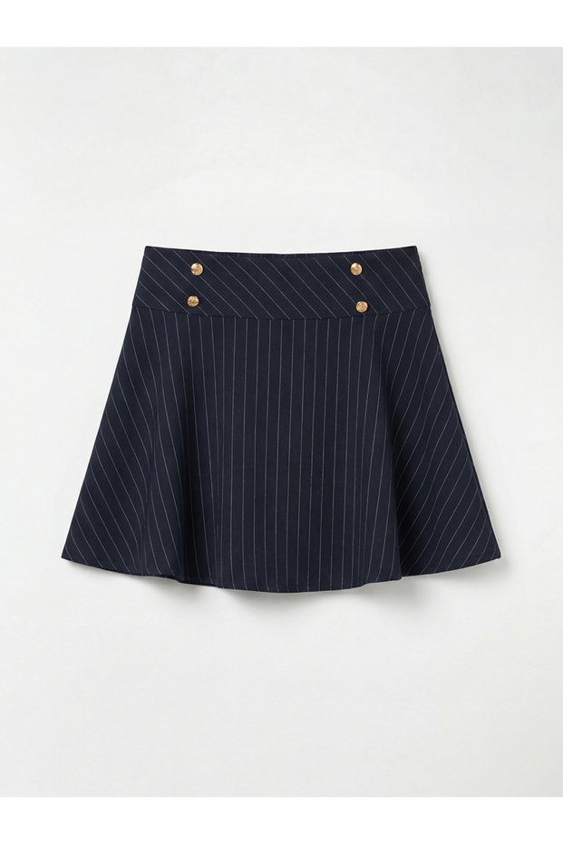 Lcw Kids Button Detailed Striped Girls' Skirt