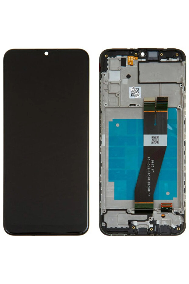 شاشة LCD تعمل باللمس من نوع FLYCDI لهاتف سامسونج جالاكسي A03 S مع غطاء (حافظة)