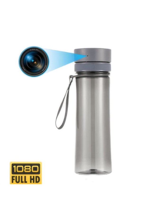 Hidden Water Bottle Camera 1080P – IR Night Vision, Loop Record for Living Room Monitoring