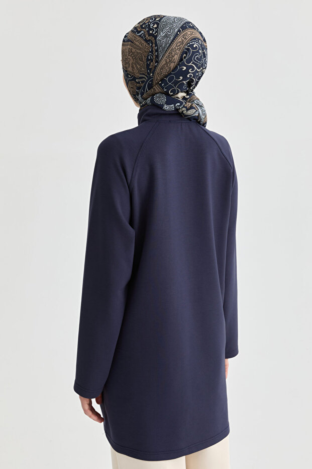 Örme Tunik - Lacivert - 5