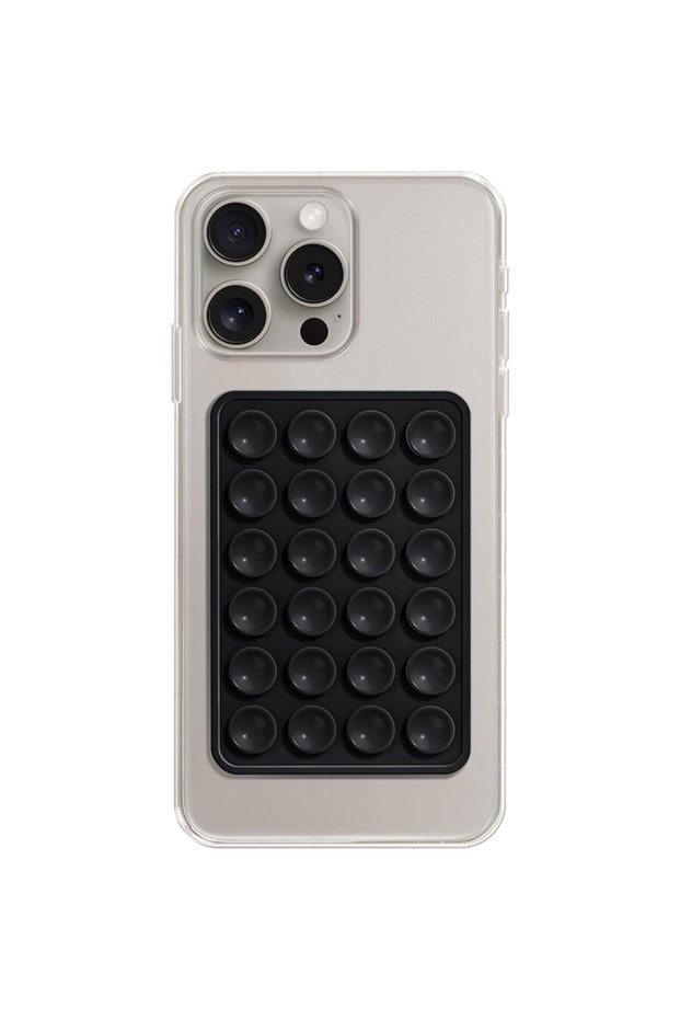 Suction Cup Phone Holder, Rectangular - (SB-PAD) - Black