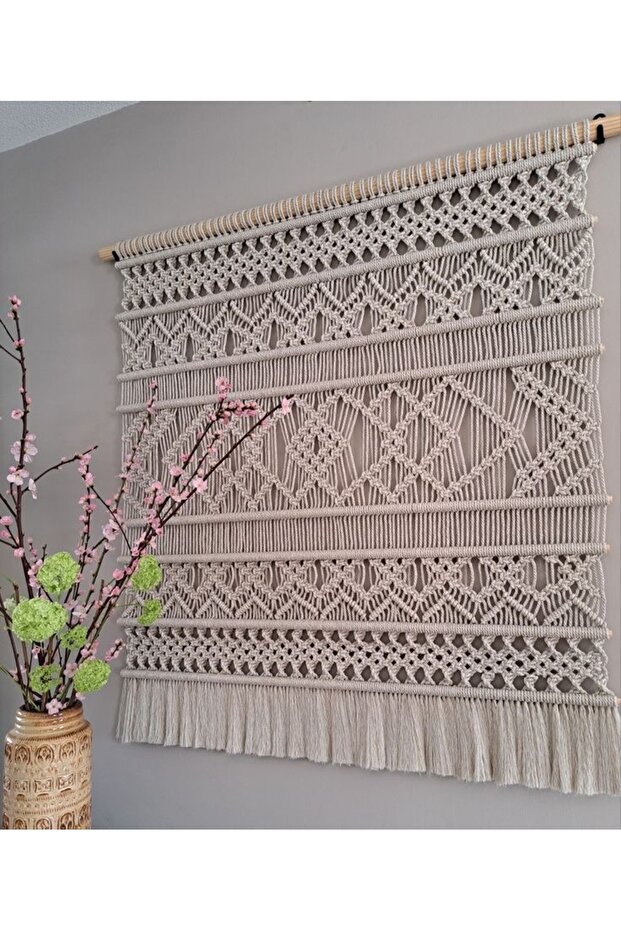Makrome Duvar Dekoru & Bohem & Rustik & Ev Dekoru & Kapı Perdesi - 1