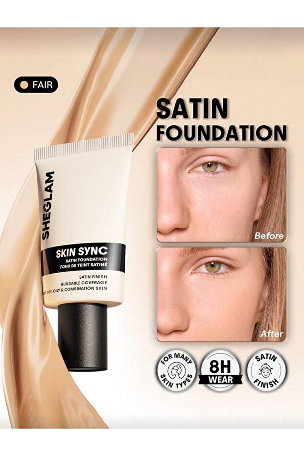skin sync satin foundation - 1