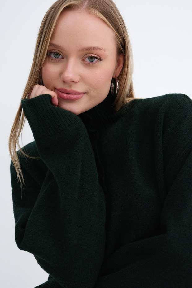 Düğmeli Triko Kazak K3545 - 3