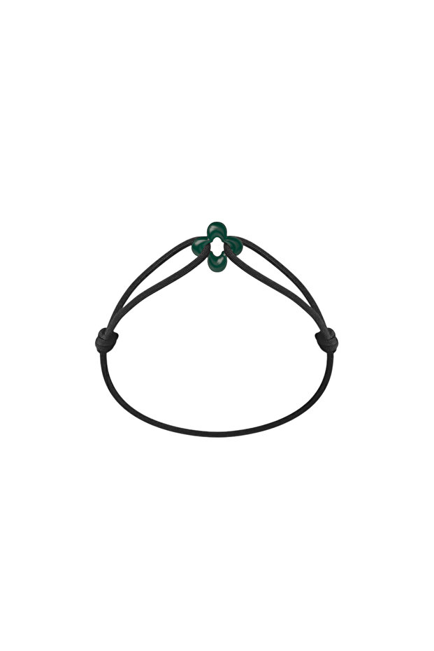 Mini Green Clover Cord Bracelet