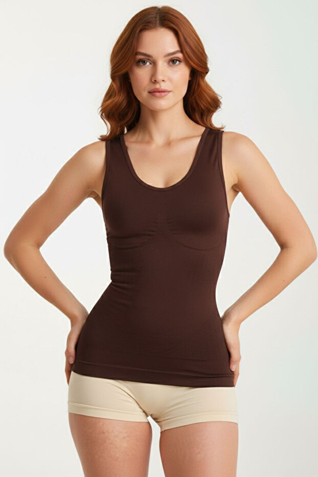 Thick Strap Women's Corset Tank Top 6055