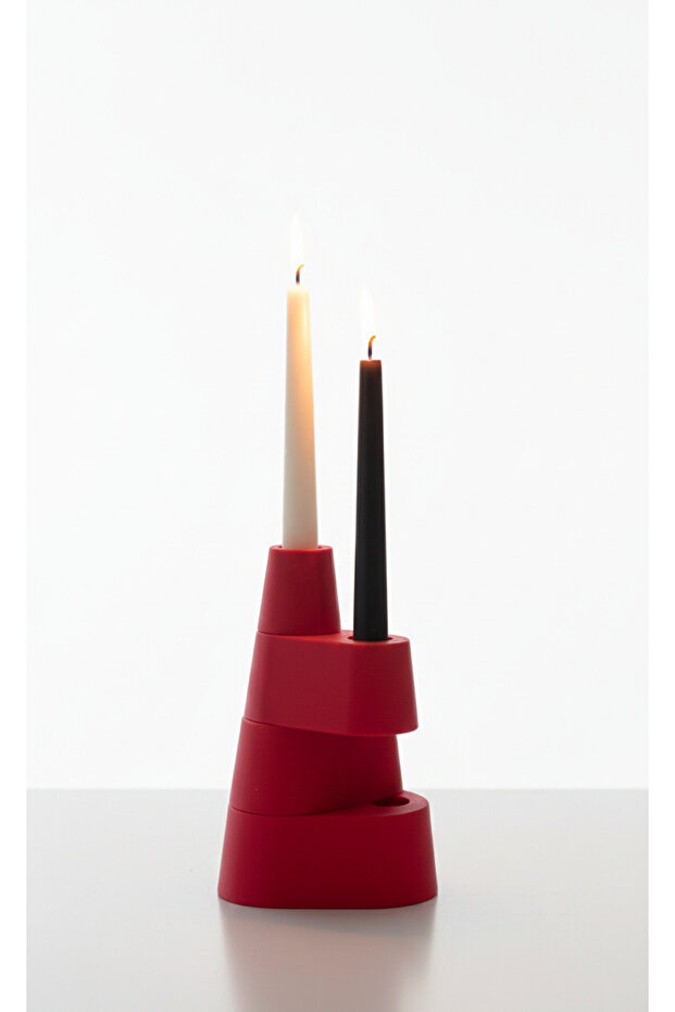 PYRAMID Modüler Tasarım Şamdan Seti - 4 Parça - 1