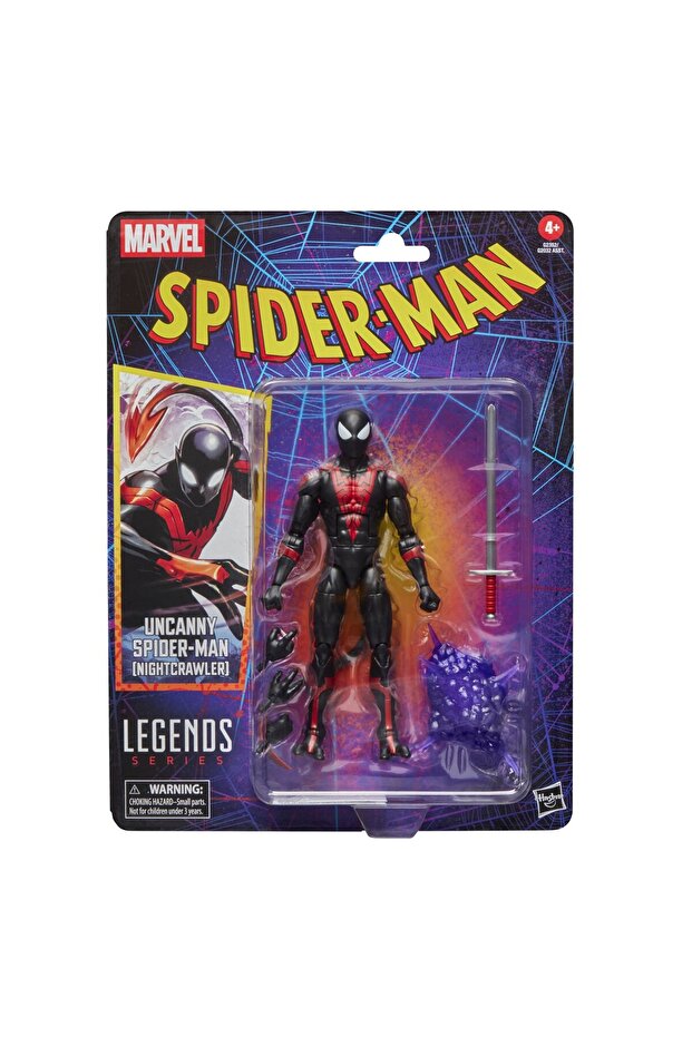 Legends Uncanny Spider-Man (Nightcrawler), Retro Cardback Comics Aksiyon Figürü - 7