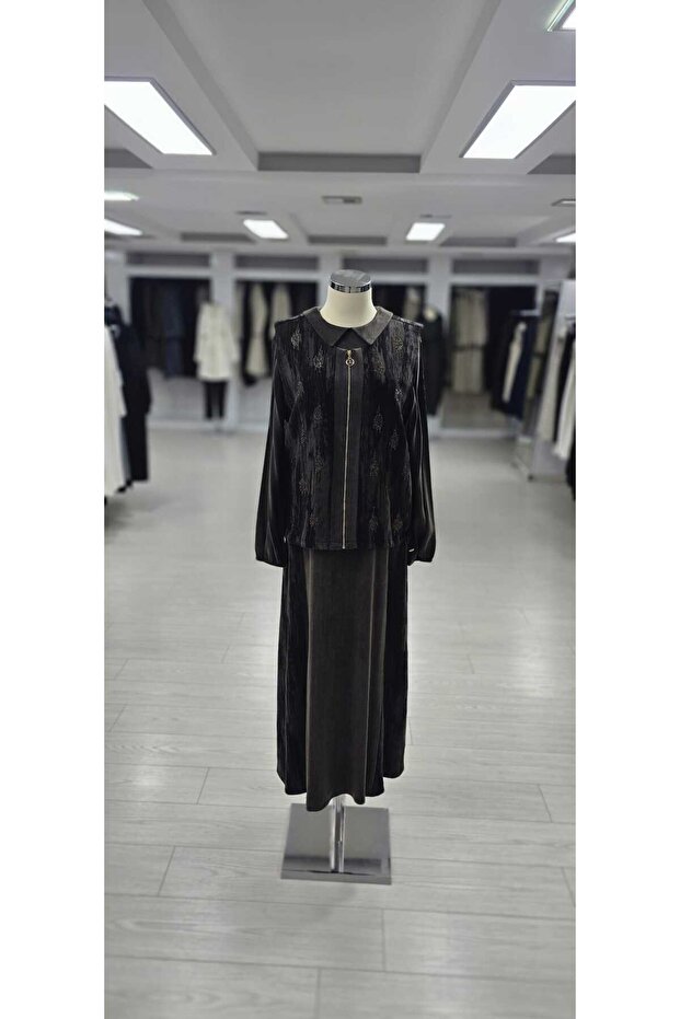 02-2717 Tesettür elbise - 1