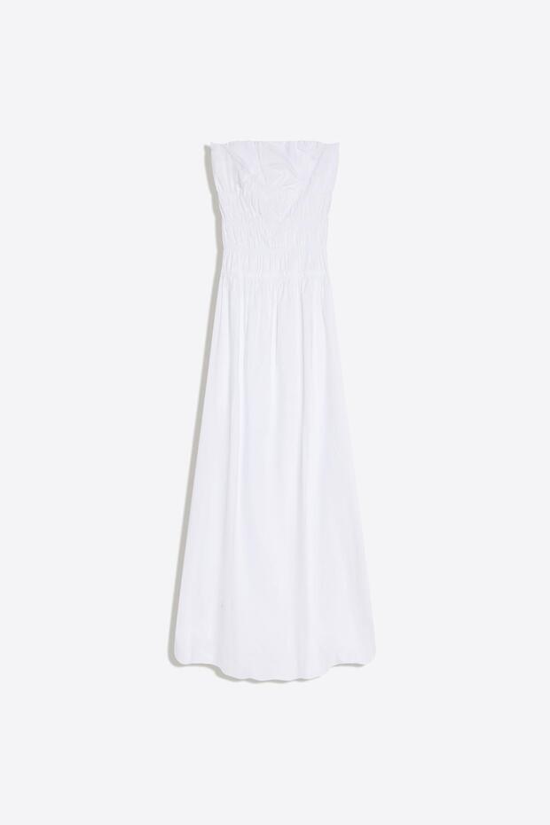 Maksi poplin elbise - 1