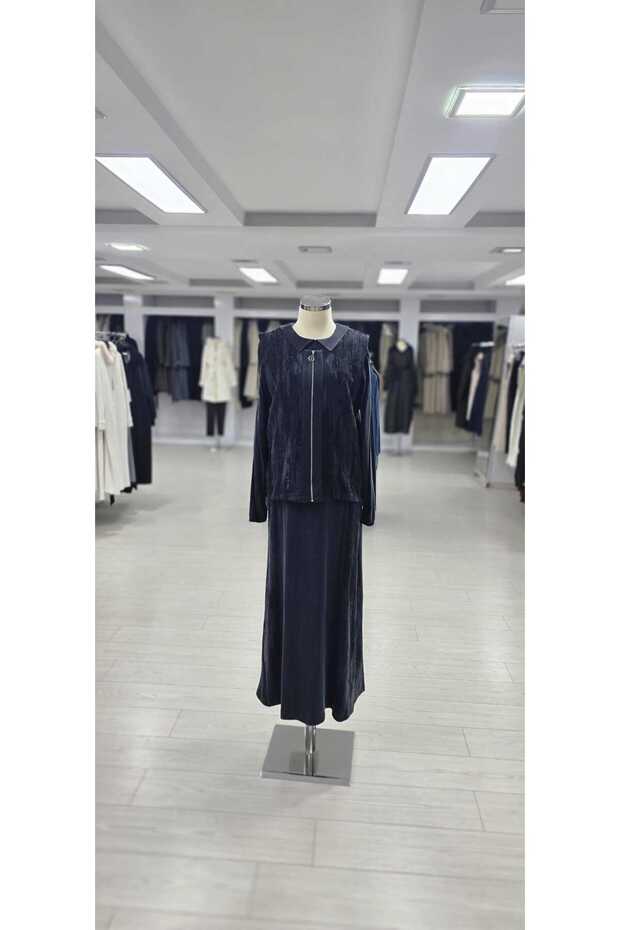 02-2717 Tesettür elbise - 1