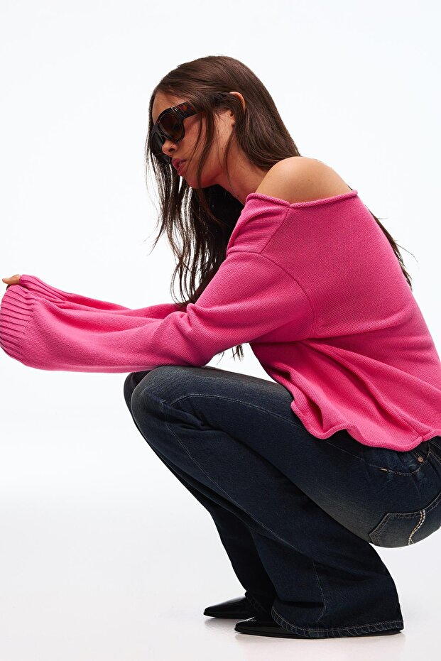 Geniş yaka kazak - 4