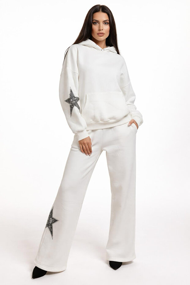 Beyaz Basic Eşofman Takımı - 1