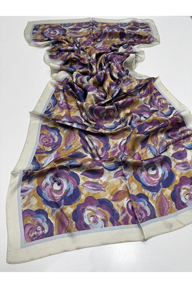 Winter Bloom Hint İpeği Şal 5014 - 4