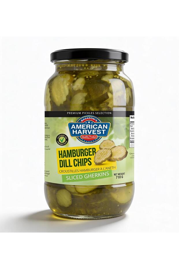 Hamburger Dill Chips 710g | Sliced Gherkins