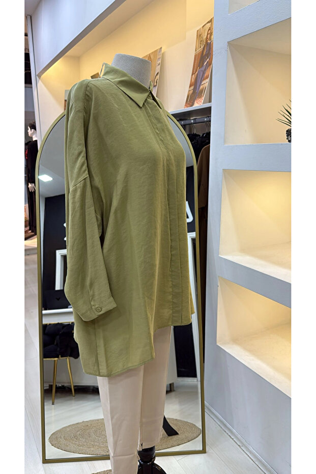 3001 Gömlek - OLİVE - 4