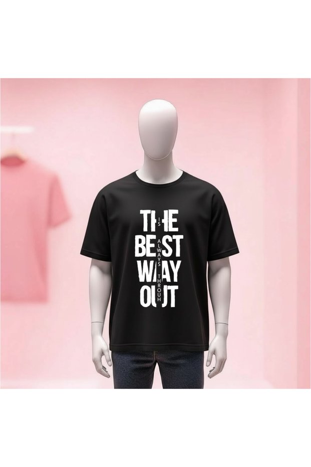 Printed Crew Neck Wide Fit Unisex Tshirt