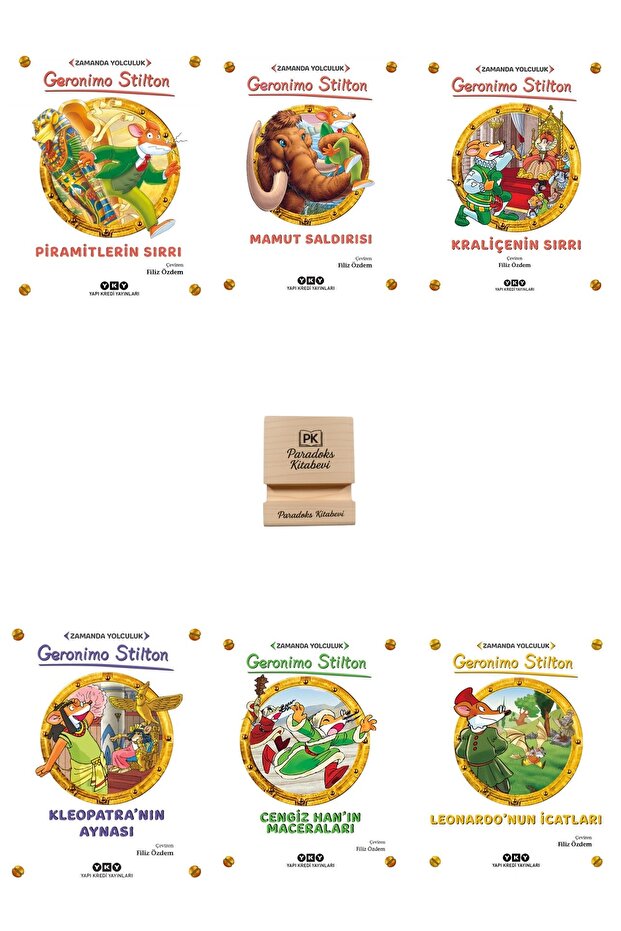 Yapı Kredi 8-12 Yaş Geronimo Stilton Piramitler Mamut Kraliçe Kleopatra Cengiz Han Leonardo
