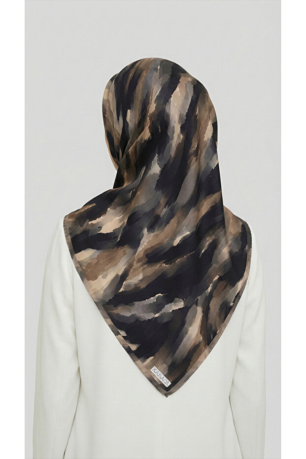 وشاح موريا من الرايون المزخرف - بيج - 6