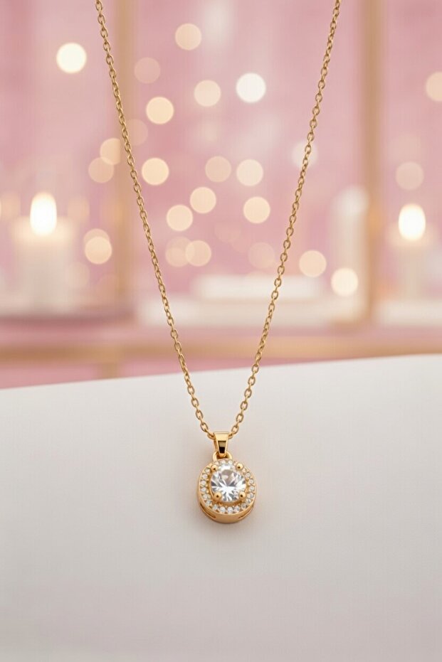 Celeste Gold Kolye - 45 cm - 4