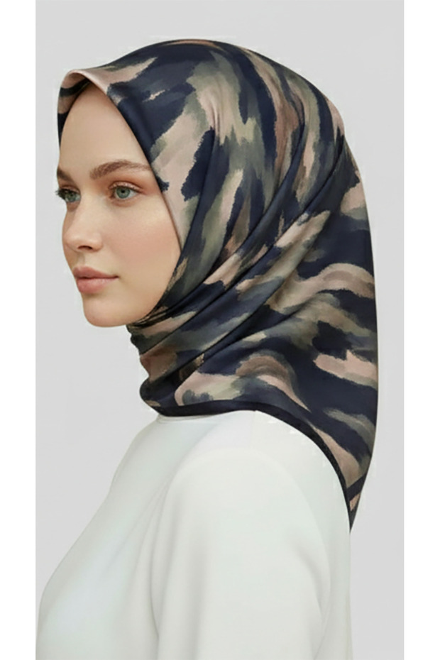 Шарф з візерунком MORYA - HAKİ - 5