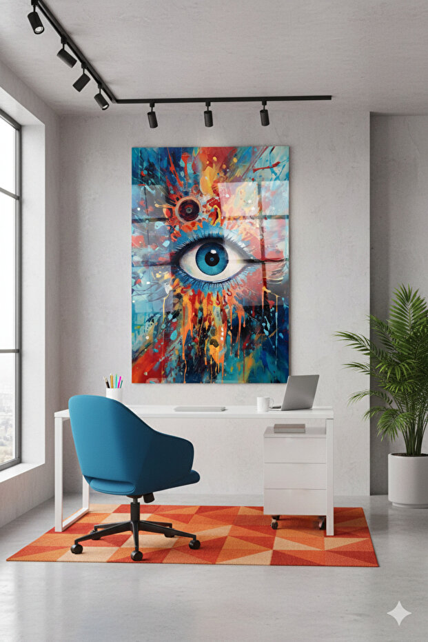 Energetic Exploding Eye – Expressionist Wall Decor - 3