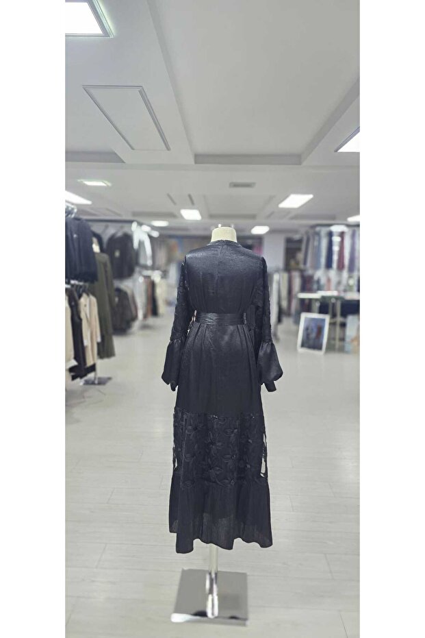 08-1813 Tesettür Elbise - 4