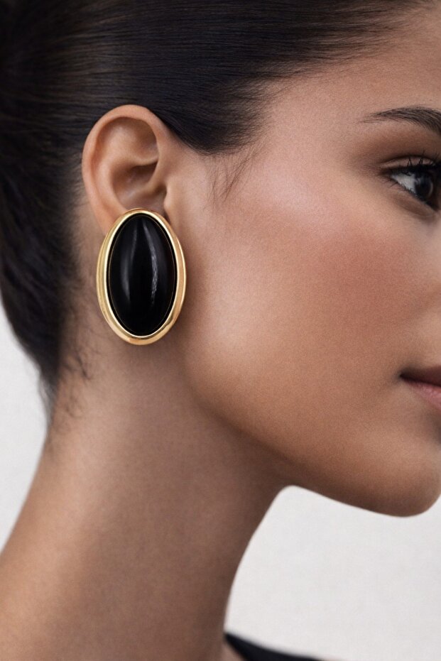 Luxury Çelik Maison Küpe - 2