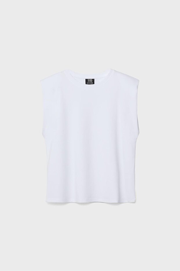 Basic vatkalı t-shirt - 6