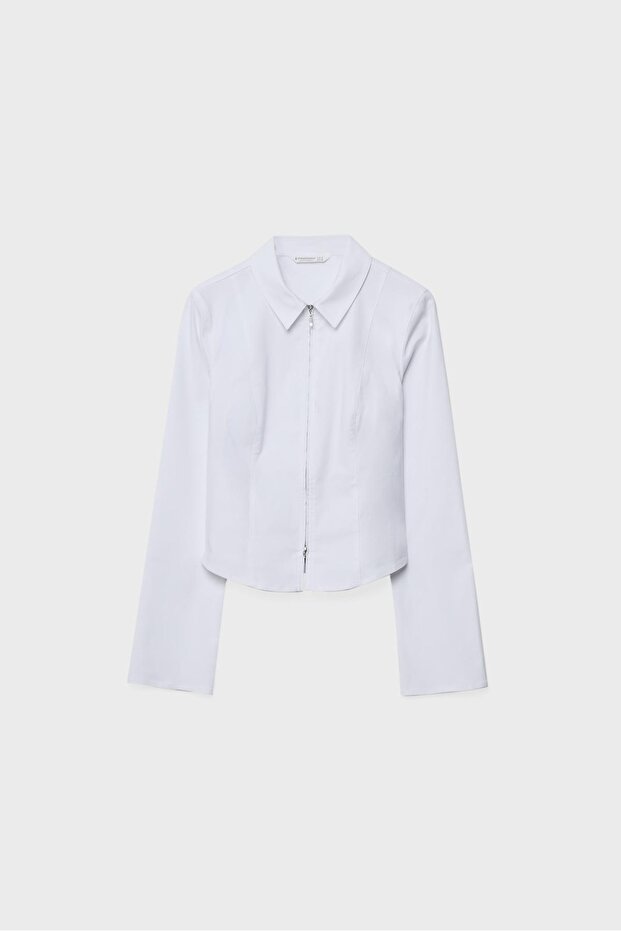 Çift fermuarlı bengal gömlek - 6