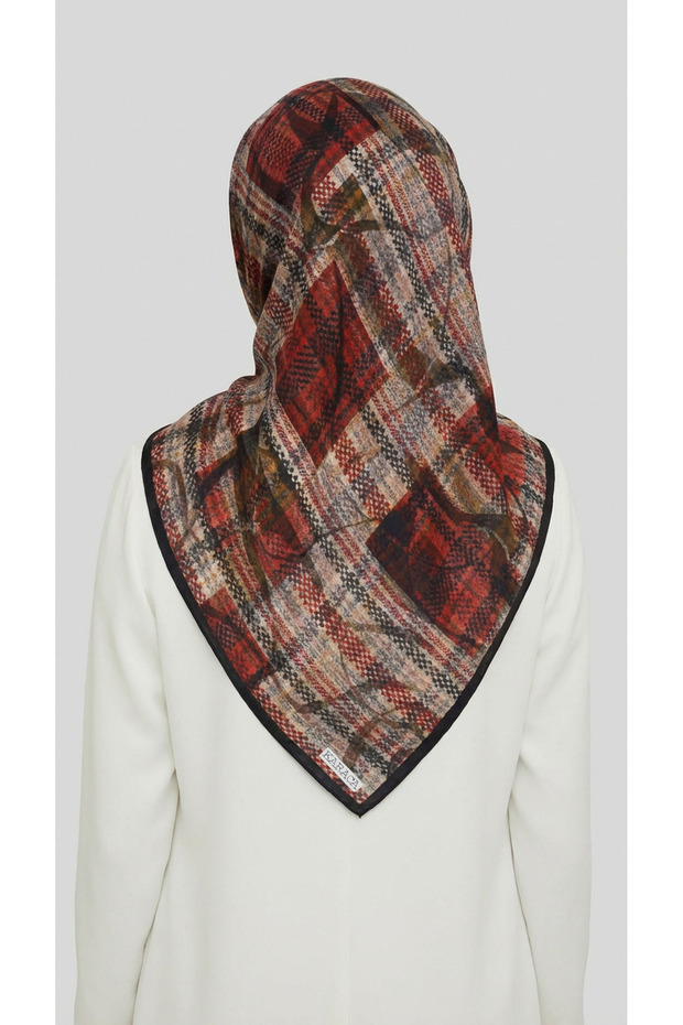Eșarfă din raion cu model reflectant - 2