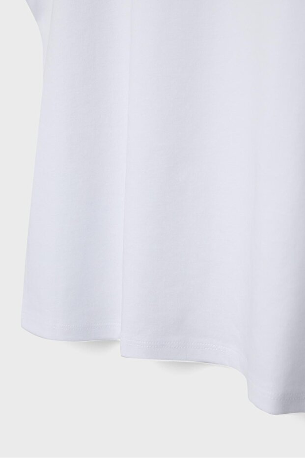 Basic vatkalı t-shirt - 8